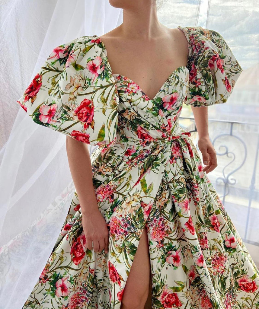 Daydream Flower-patterned Gown | Teuta ...